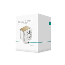 Кулер для процессора, Deepcool, AK500 G2 WH R-AK500G2-WHNNMN-GJD, Intel1851/1700/1200/115х и AMD AM5/AM4, 260W, 120мм, 2200±10%/об/м, 63.4 CFM, 31.45 dB(A), 4pin, 129х117х159мм, Белый