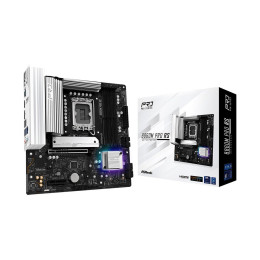 Материнская плата, ASRock, B860M PRO RS (4711581490277), LGA1851, B860, 4xDDR5 4400/4800/5600/8666+(OC), 4xSATA3, 3xM.2 (PCI-E 4.0x4), Raid, 1xDP, 1xHDMI, 1xPCI-Ex16, 1xPCI-Ex4, mATX