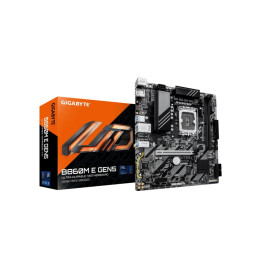 Материнская плата, Gigabyte, B860M E GEN5 (4719331879853), LGA1851, iB860, 2xDDR5 5600/5800/6000/6200/6400/8800(OC), 4xSATA3, Raid, 2xM.2 (PCI-E 4.0x4/x2), 1xHDMI, 1xDP, 1*PCI-Ex16, 1*PCI-Ex1, mATX