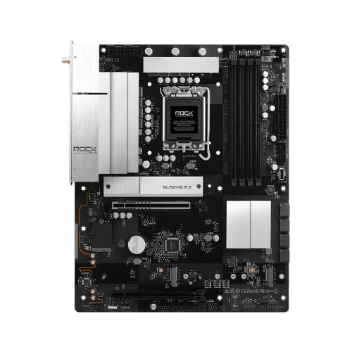 Материнская плата, ASRock, B860 Rock WiFi 7 (4711581494176), LGA1851, B860, 4xDDR5 4400/4800/5600/8666+(OC), 4xSATA3, 3xM.2 (1*PCI-E 5.0x4, 2*PCI-E 4.0x4), Raid, 1xHDMI, 2xPCI-Ex16, WiFi, ATX