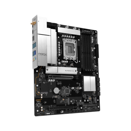 Материнская плата, ASRock, B860 Rock WiFi 7 (4711581494176), LGA1851, B860, 4xDDR5 4400/4800/5600/8666+(OC), 4xSATA3, 3xM.2 (1*PCI-E 5.0x4, 2*PCI-E 4.0x4), Raid, 1xHDMI, 2xPCI-Ex16, WiFi, ATX
