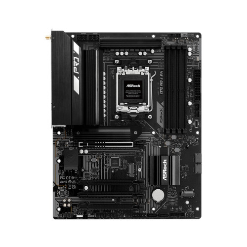 Материнская плата, ASRock, X870 Pro-A WiFi (4710483942310), AM5, X870, 4xDDR5 8000+(OC), 4xSATA3, 3xM.2 (1*PCIe Gen5x4, 1*PCIe Gen4x4, 1*PCIe Gen3x2 & SATA3), 1xHDMI, 2xUSB4 Type-C, 4xPCI-Ex16, WiFi, ATX