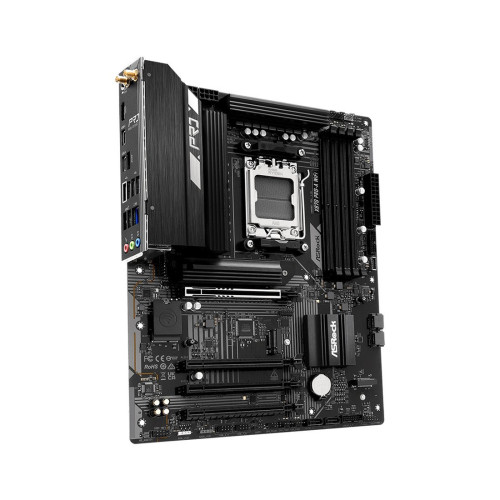 Материнская плата, ASRock, X870 Pro-A WiFi (4710483942310), AM5, X870, 4xDDR5 8000+(OC), 4xSATA3, 3xM.2 (1*PCIe Gen5x4, 1*PCIe Gen4x4, 1*PCIe Gen3x2 & SATA3), 1xHDMI, 2xUSB4 Type-C, 4xPCI-Ex16, WiFi, ATX