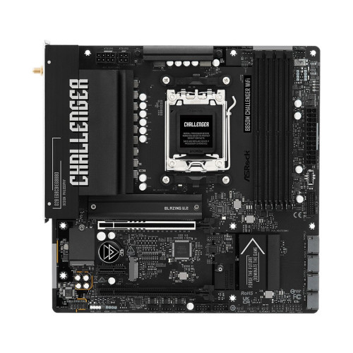 Материнская плата, ASRock, B850M Challenger WiFi (4711581494138), AM5, B850, 4xDDR5 8000+(OC), 4xSATA3, 2xM.2 (1*PCIe Gen5x4, 1*PCIe Gen4x4), RAID, 1xHDMI, 2xPCI-Ex16, 1xPCI-Ex1, WiFi, mATX