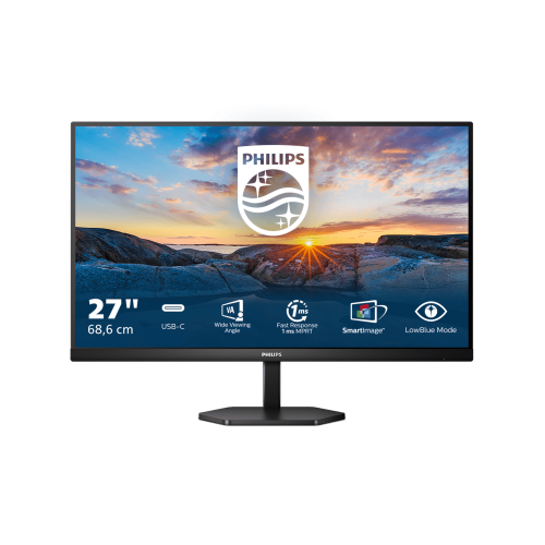 Монитор 27" PHILIPS 27E1N3300A/00 IPS 1920x1080 75Hz 1мс 300кдм 1000:1 Mega Infinity DCR Угол Обзора 178/178 HDMI 1xUSB-C 3.2 Колонки 2x3W, Цвет: Черный.