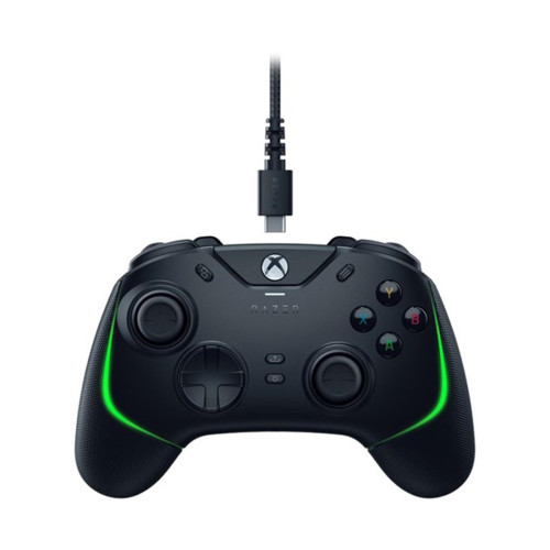 Геймпад, Razer, Wolverine V2 Chroma, RZ06-04010100-R3M1, Работает с Xbox One, Xbox Series X | S или ПК (Windows® 10 и выше), 6 дополнительных многофункциональных кнопок, Сменные насадки джойстиков, Аналоговый аудио разъем 3,5 мм, Чёрный