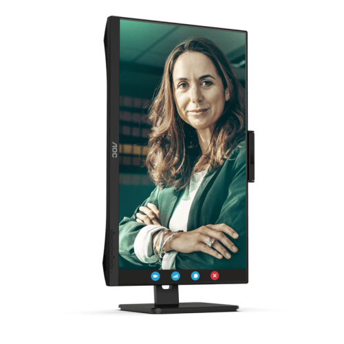 Монитор серии Pro-Line со встроенной WEB- Камерой 23,8" AOC 24P3QW IPS 1920x1080 75Hz 4ms 300cd/m 1000:1 2xHDMI 1xDP 1xUSB-B, 4xUSB 3.2, Встроенные колонки 2x5W. Регулировка по высоте до 150мм. Режим Портрета - ПОВОРОТ. 2MP Win Hello Webcam.