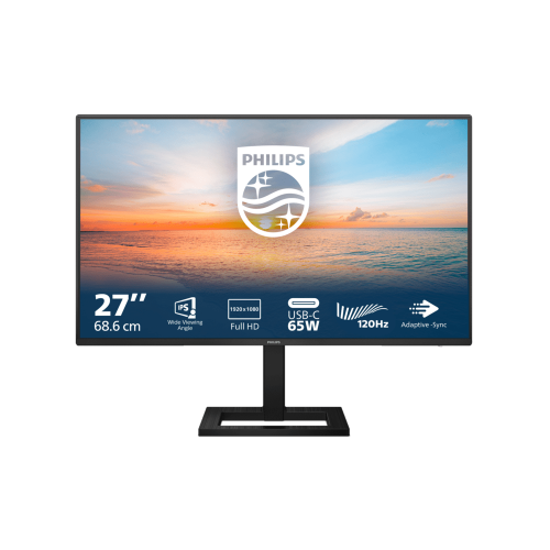 Монитор 27" PHILIPS 27E1N1300AE/01 IPS, 1920x1080, 100Hz, 1мс, 250кд/м, Угол Обзора 178/178, 1300:1, SRGB, Mega Infinity DCR, Игровой режим SmartImage, VESA 100x100, 1xHDMI 1xUSB Type-C, Колонки 2x2W, Наклон -5°/20° градусов, Регулировка по высоте 100мм,