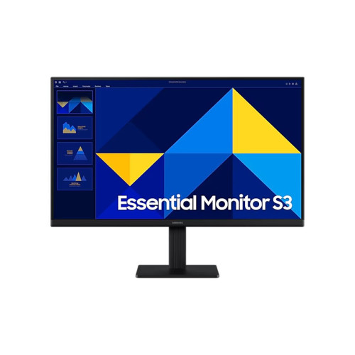 Монитор, Samsung, LS24D304GAIXCI, Essential S3 FHD, 24", 1920x1080, IPS, 100 Гц, 16:9, 250 кд/м2, 1000:1, 5 мс, 178/178, 16.7 млн., VGA*1, HDMI*1, VESA 100*100 мм, Регулировка наклона, кабель HDMI в комплекте, Чёрный