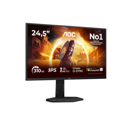 Монитор Игровой 24,5" AOC 25G4SXU/01 IPS 1920x1080 310Hz 1ms 400cdm 1000:1 2xHDMI 1xDP Регулировка по высоте 130мм Черный