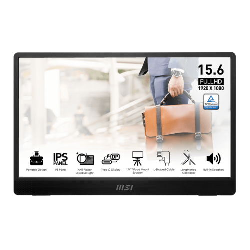 Портативный Ультратонкий Монитор 15.6" MSI PRO MP161 E2 IPS 1920х1080 60Hz 4ms Черный