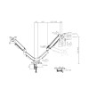 Настольный кронштейн с газлифтом,XG, MGA-1732D, для мониторов 17"-32", Нагрузка 2х9 кг., Наклон + 90°~- 90°, Поворот +/- 90°, Вращение монитора +/- 180°, VESA 75x75,100x100,Чёрный