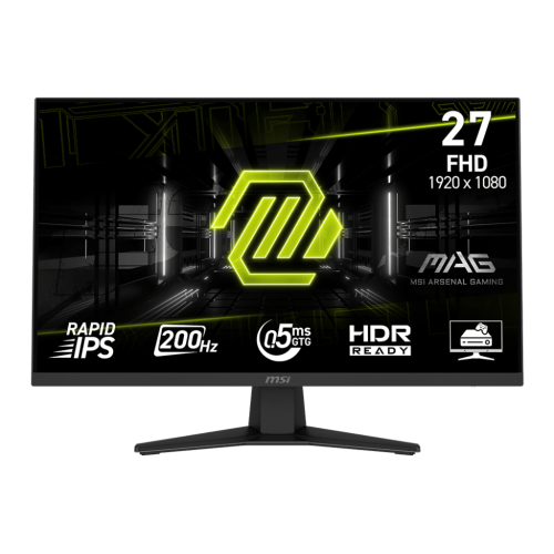 Монитор 27" MSI MAG 274F IPS 1920x1080 200Hz 0,5ms 300cd/m 1000:1 HDR DP HDMI Черный