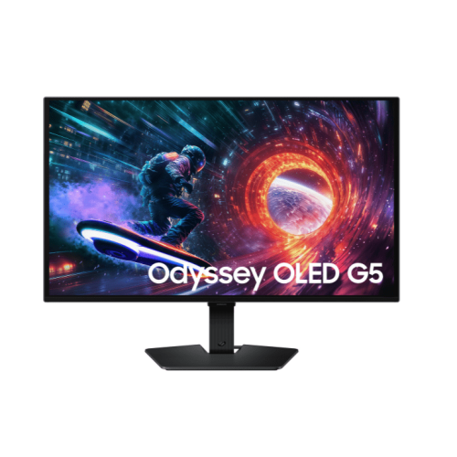 Игровой монитор Odyssey OLED G5 27" SAMSUNG LS27FG502SIXCI OLED 2K QHD (2560x1440) 180Hz 0.03мс 200кд/м2 1 000 000:1 1xHDMI 1xDP Черный