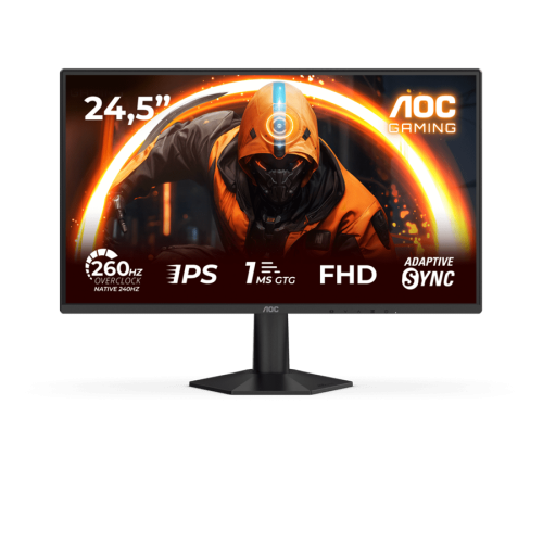 Монитор Игровой 24,5" AOC 25G50Z/01 IPS 1920x1080 260Hz 0.3ms 300cd/m 1000:1 HDR10 HDMI DP Черный