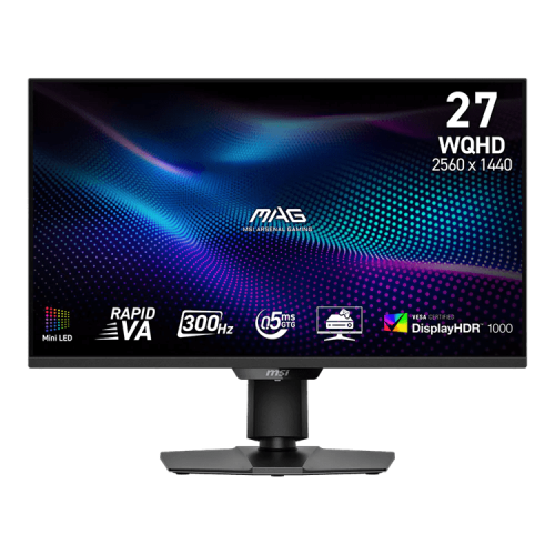 Монитор 27" MSI MAG 274QPF X30MV Rapid VA 2560x1440 300Hz 0.5ms 1000cd/m2 4500:1 2xHDMI 1xDP 1xAudioOut HAS, Adaptive-Sync, VESA DisplayHDR 1000, 178° (Г) / 178° (В)
