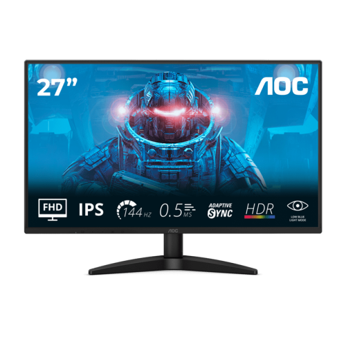 Монитор 27" AOC 27B36X IPS 1920x1080 144Hz 0.5ms 300cd/m2 1500:1 178/178 1xHDMI 1xDP 1xAudioOut Черный