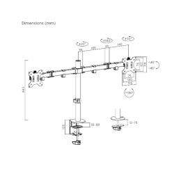 Настольный кронштейн для мониторов, XG, MGH-1332D, 13