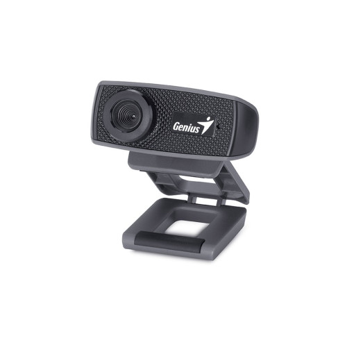 Веб-Камера, Genius, FaceCam 1000X, USB 2.0, 1280x720, 1.0Mpx, Микрофон, Крепление: зажим, Чёрный