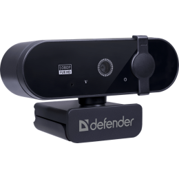 Веб-камера Defender G-Lens 2580 FullHD, 2 Мп, 1920 x 1080, 30 к/с, встроенный микрофон, USB 2.0, кабель 1.5 м, черная