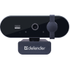 Веб-камера Defender G-Lens 2580 FullHD, 2 Мп, 1920 x 1080, 30 к/с, встроенный микрофон, USB 2.0, кабель 1.5 м, черная