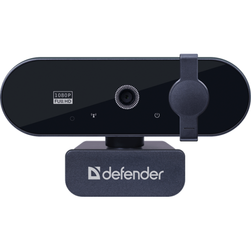 Веб-камера Defender G-Lens 2580 FullHD, 2 Мп, 1920 x 1080, 30 к/с, встроенный микрофон, USB 2.0, кабель 1.5 м, черная