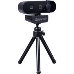 Веб-камера Defender G-Lens 2580 FullHD, 2 Мп, 1920 x 1080, 30 к/с, встроенный микрофон, USB 2.0, кабель 1.5 м, черная