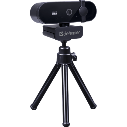 Веб-камера Defender G-Lens 2580 FullHD, 2 Мп, 1920 x 1080, 30 к/с, встроенный микрофон, USB 2.0, кабель 1.5 м, черная