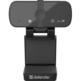 Веб-камера Defender G-Lens 2593 QHD, 4 Мп, 2560 x 1440, 30 к/с, встроенный микрофон, USB 2.0, кабель 1.5 м, черная