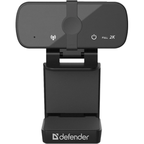 Веб-камера Defender G-Lens 2593 QHD, 4 Мп, 2560 x 1440, 30 к/с, встроенный микрофон, USB 2.0, кабель 1.5 м, черная