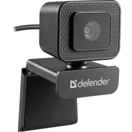 Веб-камера Defender G-Lens 2596 QHD,12 Мп, 3840 x 2160, 30 к/с, втроенный микрофон, USB 2.0, кабель 1.5 м, черная