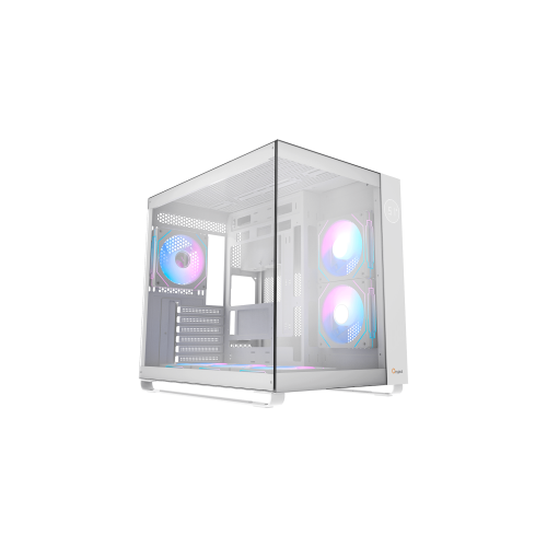 Корпус Ocypus Iota C70 WH ARGB ATX/mATX/mITX 2xUSB, Type-C, Предустановлены 6 вентиляторов с ARGB подсветкой, Белый, Iota-C70-WHD600XX-GL