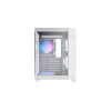 Корпус Ocypus Iota C70 WH ARGB ATX/mATX/mITX 2xUSB, Type-C, Предустановлены 6 вентиляторов с ARGB подсветкой, Белый, Iota-C70-WHD600XX-GL
