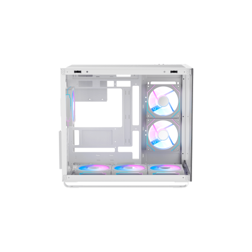 Корпус Ocypus Iota C70 WH ARGB ATX/mATX/mITX 2xUSB, Type-C, Предустановлены 6 вентиляторов с ARGB подсветкой, Белый, Iota-C70-WHD600XX-GL