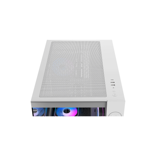 Корпус Ocypus Iota C70 WH ARGB ATX/mATX/mITX 2xUSB, Type-C, Предустановлены 6 вентиляторов с ARGB подсветкой, Белый, Iota-C70-WHD600XX-GL