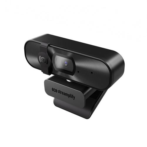 Веб-Камера, Streamplify, CAM-MINI-FHD-2M60-BK, 1920x1080, 2.0Mpx, 80 градусов, USB 2.0 Type A, Микрофон, Автофокус, Кабель: 150см, Крепление: зажим, Черный