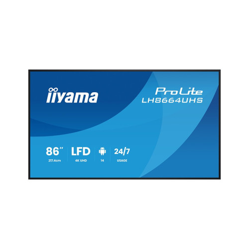 Монитор, iiyama, LH8664UHS-B3AG (PL8664UH), PROLITE, 86"