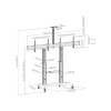 Стойка мобильная, Brateck, TTD07-46TW, 37"-60", Макс. нагрузка – 50 кг x2, Высота 1235~1685 мм, Угол поворота 0°/0°, Диапазон наклона -10°/5°, Серый с черным