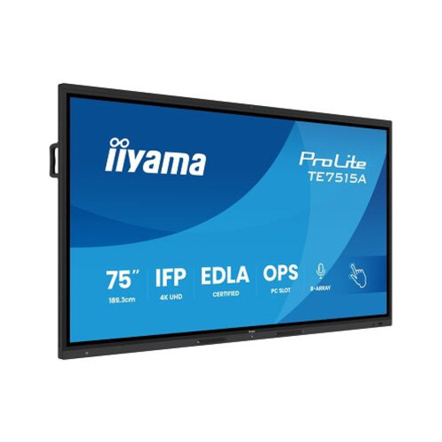 Интерактивная панель, iiyama, TE7515A-B2AG, 75", 4K, Android 14 (iiWare 21E)