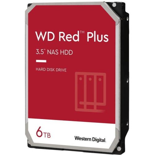 Жесткий диск для NAS систем HDD 6Tb Western Digital Red Plus NAS SATA 6Gb/s 3.5" 256Mb 5400rpm WD60EFPX