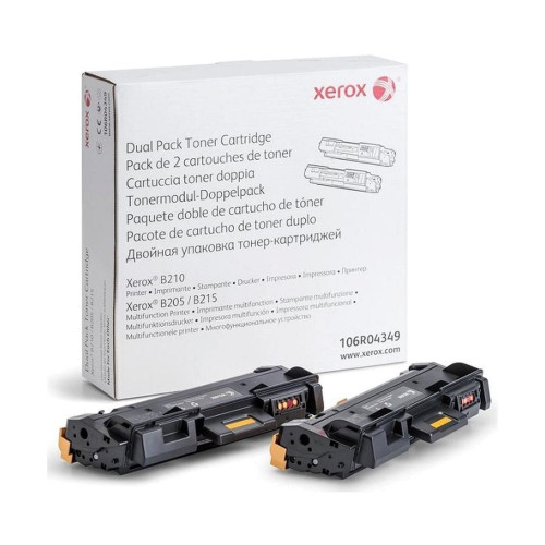 Тонер-картридж (двойная упаковка), Xerox, 106R04349, Для Xerox B205DNI/B210NI/B215DNI, 6 000 страниц (А4)