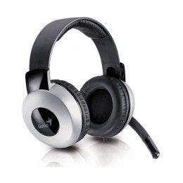 Гарнитура, Genius, HS-05A, Тип крепления: Дуговые, Подключение 3,5 MiniJack, Микрофон, Длина кабеля 1,8 м, Чёрный