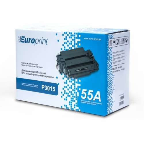Картридж, Europrint, EPC-CE255A, Для принтеров HP LaserJet P3015/ Pro MFP M521/ Enterprise 500 MFP M525, 6000 страниц.