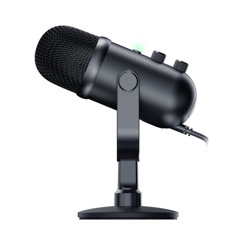 Микрофон, Razer, Seiren V2 Pro, RZ19-04040100-R3M1, кардиоидный микрофон, диапазон частот от 20Гц до 20кГц, чувствительность –34дБ (1В/Па при 1кГц). макс. уровень звукового давления (SPL): 120дБ. операционная система: Windows10, черный