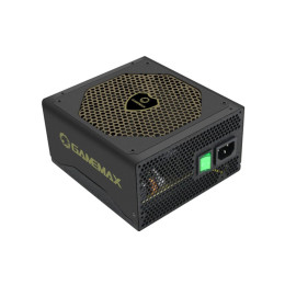Блок питания, Gamemax, GM 500G, 211904000001, 500W, ATX, Gold, APFC, 20+4 pin, 4+4pin, 5*Sata, 3*Molex, 1*PCI-E 6+2 pin, Semi-Modular, Вентилятор 12см, Чёрный