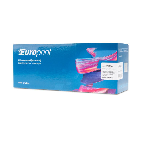 Картридж, Europrint, EPC-Q2612A/FX10, Для принтеров HP LaserJet 1010/1012/1015/1020/3015/3020/3030/ 3050/3052/3055/M1005/1018/1022, Canon I-SENSYS LBP 2900/3000, 2000 страниц.