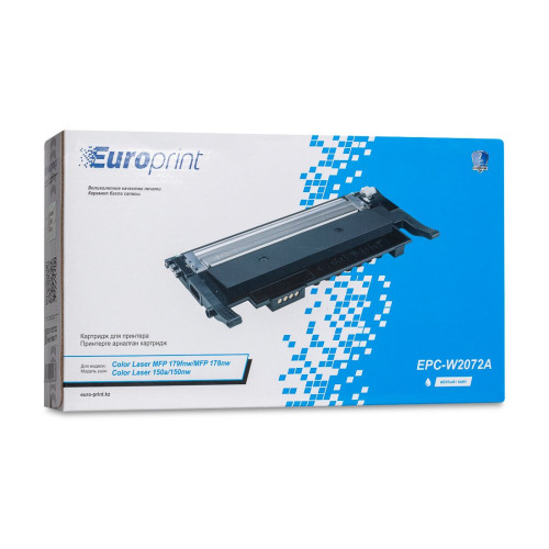 Картридж, Europrint, EPC-W2072A, Жёлтый, Для принтеров HP Color Laser 150a/150nw, MFP 178nw/179fnw, 700 страниц (А4)