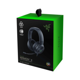 Гарнитура, Razer, Kraken V3 X USB, RZ04-03750300-R3M1, Игровая гарнитура, Микрофон поворотный гибкий, Динамики 40 мм, Диапазон частот: 12 Гц – 28 кГц , Чувствительность при 1 кГц: 109±3 дБЧёрный