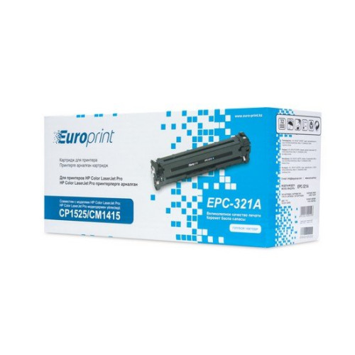 Картридж, Europrint, EPC-CE321A, Синий, Для принтеров HP Color LaserJet Pro CP1525/CM1415, 1300 страниц.