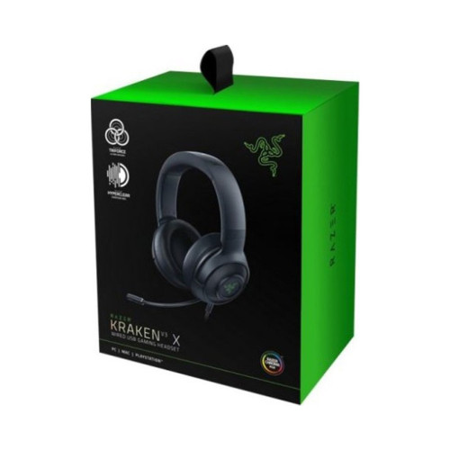 Гарнитура, Razer, Kraken V3, RZ04-03770200-R3M1, Игровая гарнитура, Микрофон поворотный гибкий, Динамики 50 мм, Тип подключения: USB Type-A, Длина кабеля: 2,0м, Примерная масса: TBC / 250г, Диапазон частот: 20Гц– 20кГц , Чувствительность при 1 кГц: 96 дБ